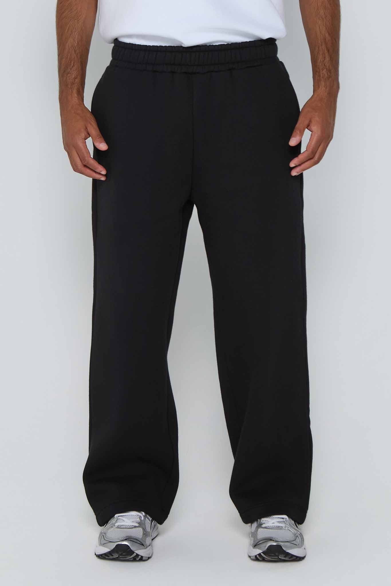 Relaxed Straight Leg Jogger- Black
