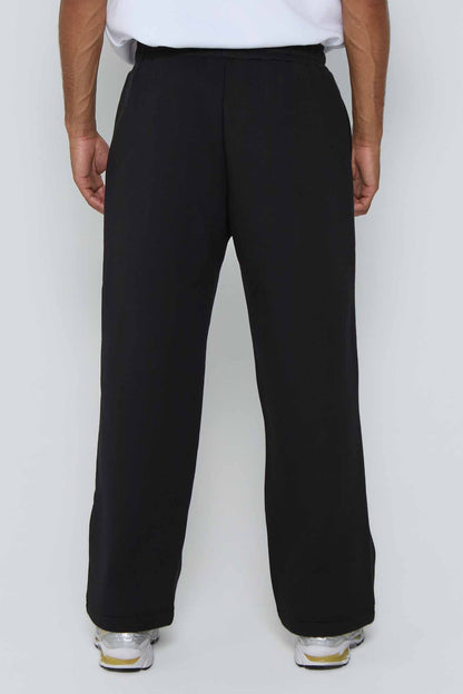 Relaxed Straight Leg Jogger- Black