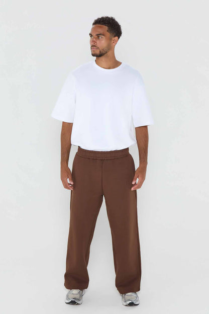 Relaxed Straight Leg Jogger- Chocolate Brown