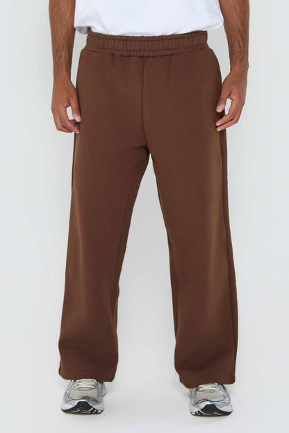 Relaxed Straight Leg Jogger- Chocolate Brown