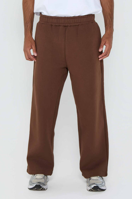 Relaxed Straight Leg Jogger- Chocolate Brown