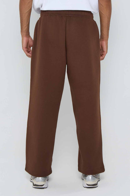 Relaxed Straight Leg Jogger- Chocolate Brown